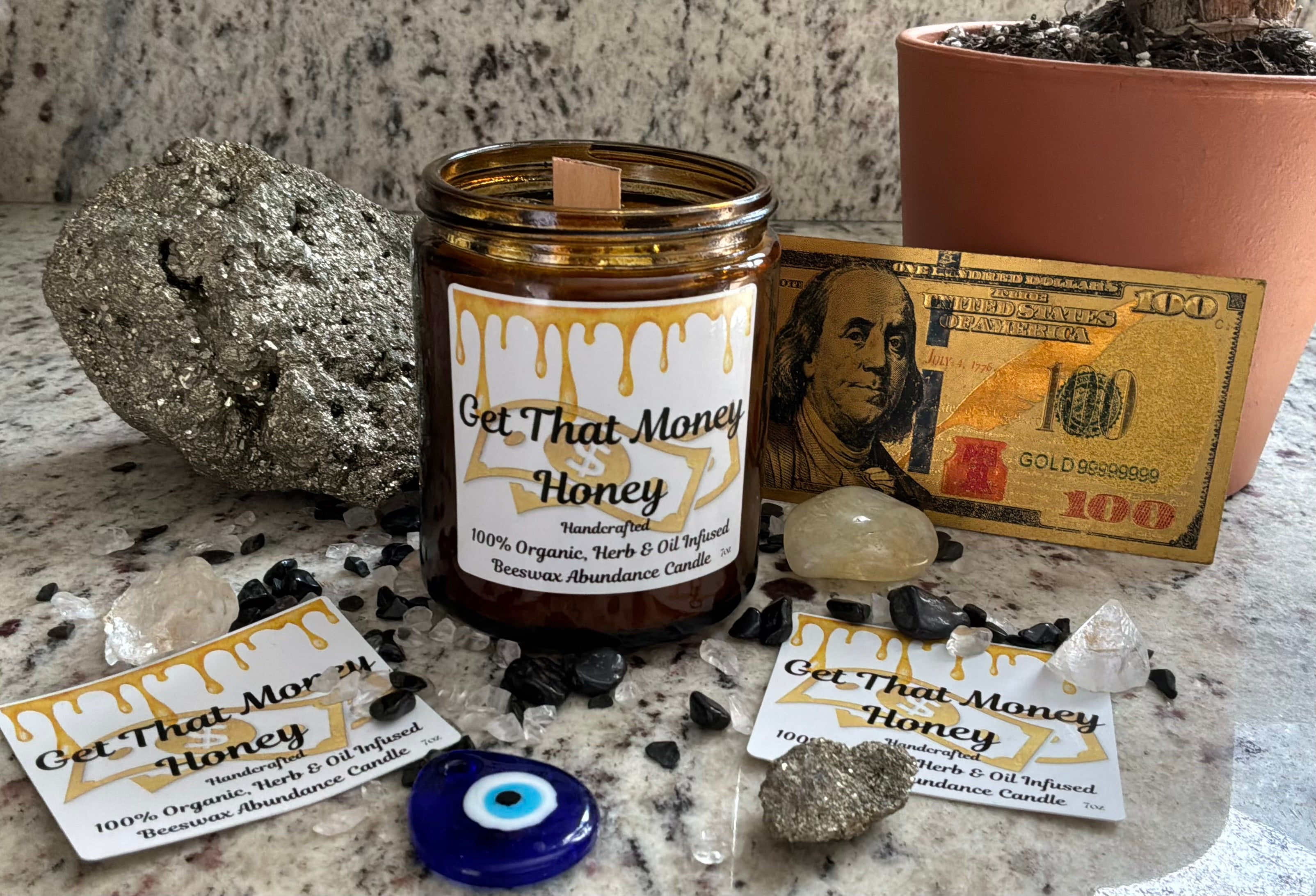 Get That Money Honey — Handcrafted Beeswax Abundance Candle