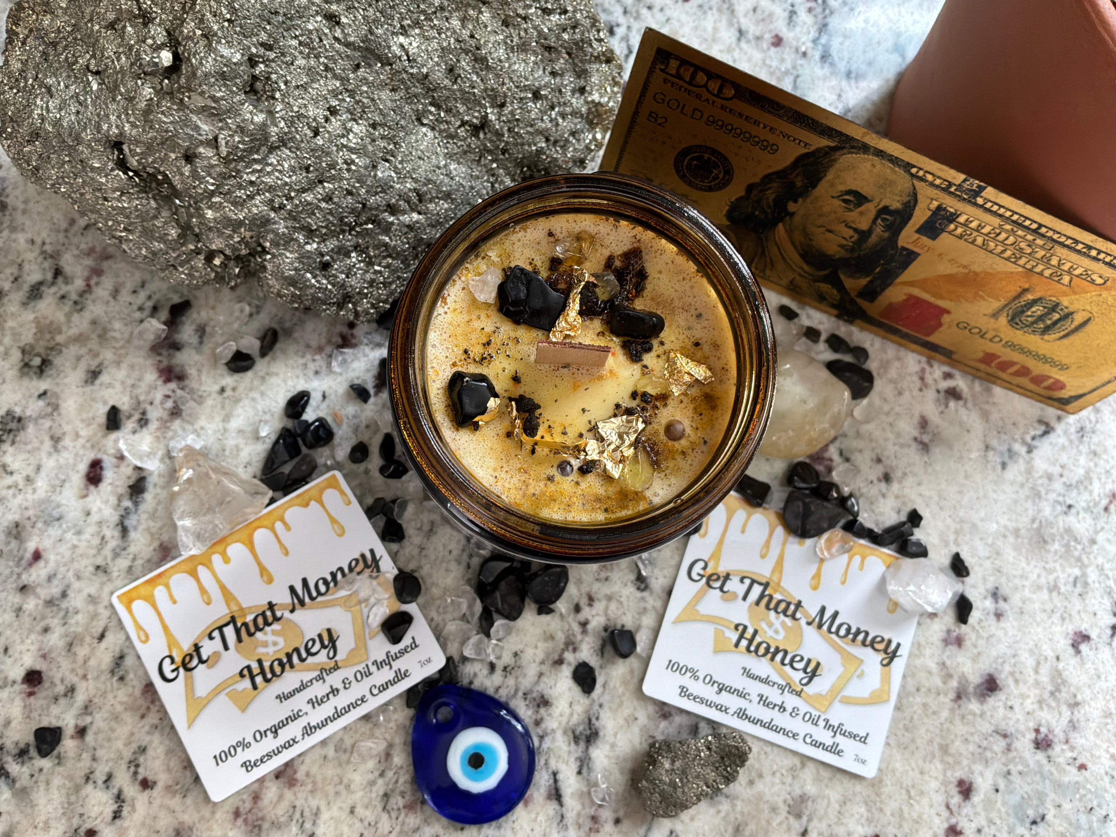 Get That Money Honey — Handcrafted Beeswax Abundance Candle