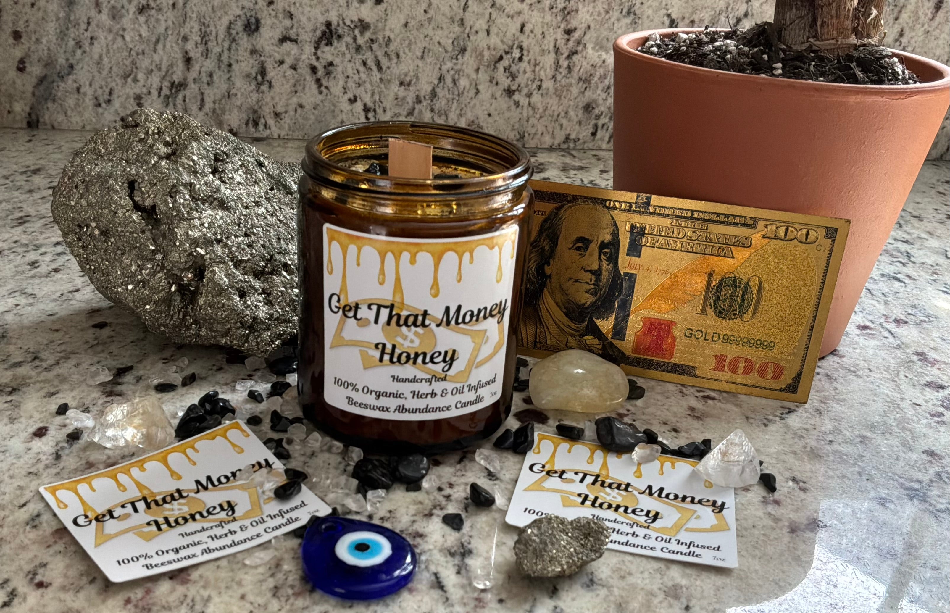 Get That Money Honey — Handcrafted Beeswax Abundance Candle