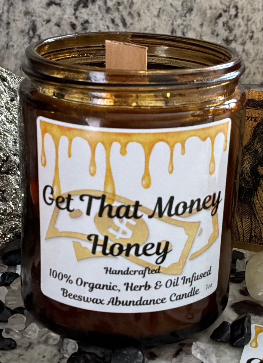 Get That Money Honey — Handcrafted Beeswax Abundance Candle