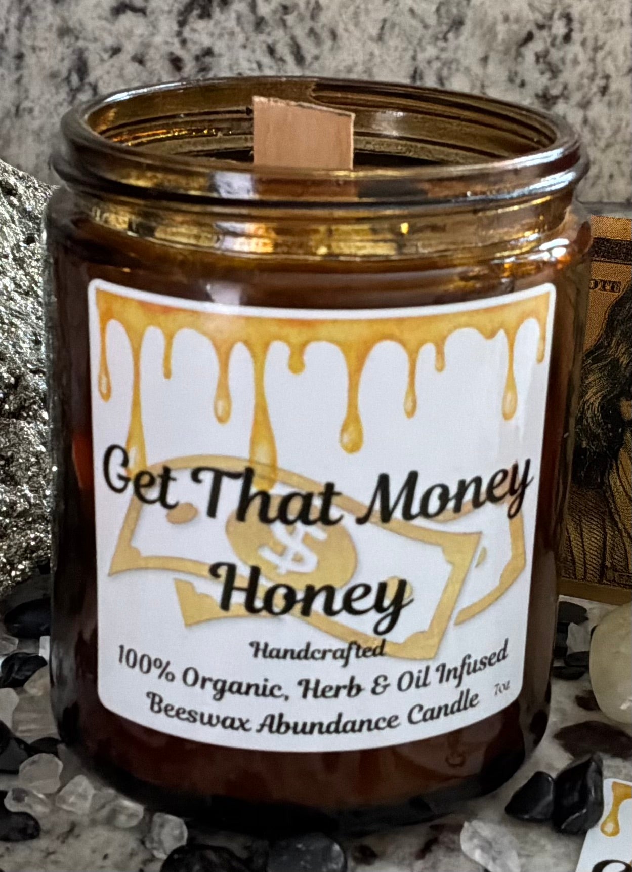 Get That Money Honey — Handcrafted Beeswax Abundance Candle